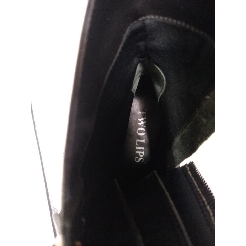 90s square toe and block heel lace up boots - Picture 4 of 6